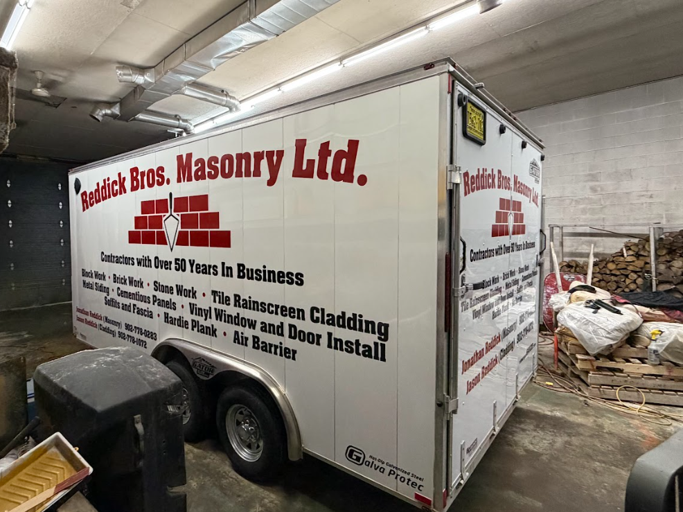 Reddick Bros Masonry trailer wrap