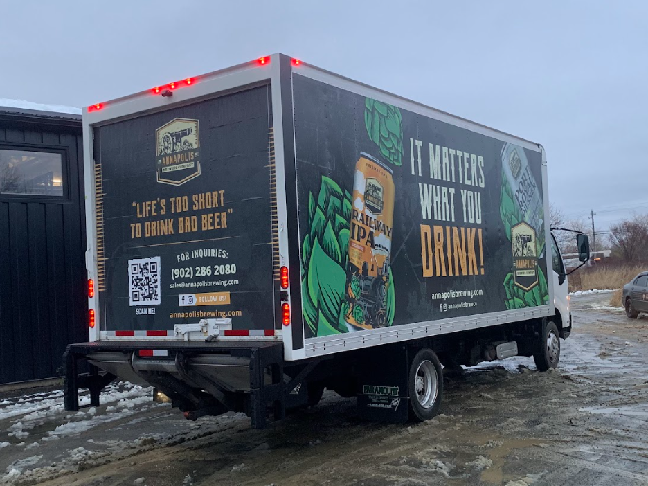 Annapolis Brewing Company truck wrap rear
