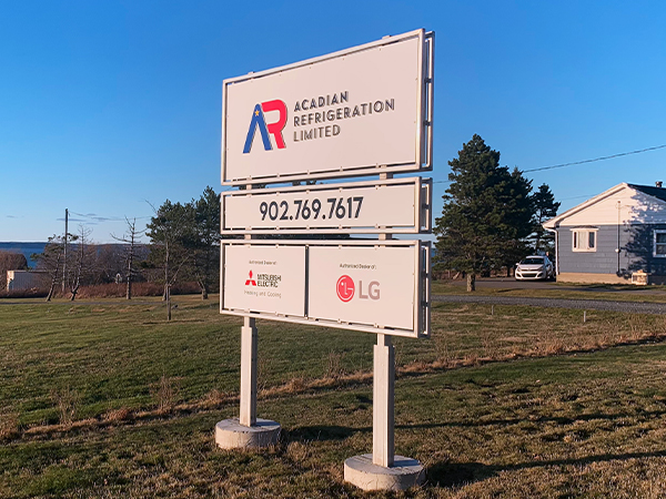 CNC-routed dimensional letters mounted on building