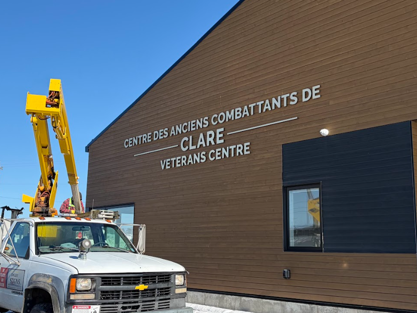 Clare Veterans Centre dimensional lettering