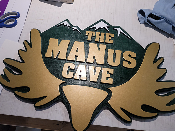 Contour cut decorative signage